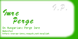 imre perge business card